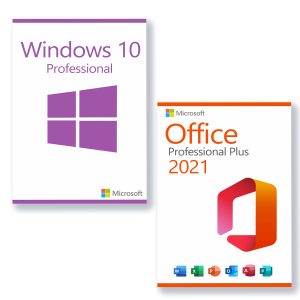 Microsoft Office 2021 Professional Plus + Microsoft Windows 10 Professional Licencia para 3 PC