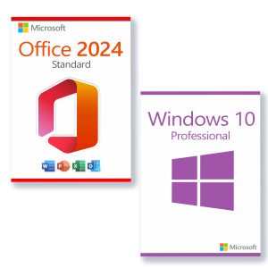 Microsoft Office 2024 Standard + Microsoft Windows 10 Professional Licencia para 3 PC