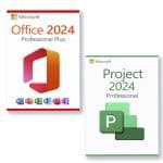 Microsoft Office 2024 Professional Plus + Microsoft Project 2024 Professional Licencia para 3 PC