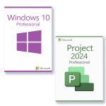 Microsoft Windows 10 Professional + Microsoft Project 2024 Professional Licencia para 3 PC