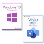 Microsoft Windows 10 Professional + Microsoft Visio 2024 Professional Licencia para 3 PC