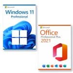 Microsoft Windows 11 Professional + Microsoft Office 2021 Professional Plus Licencia para 3 PC